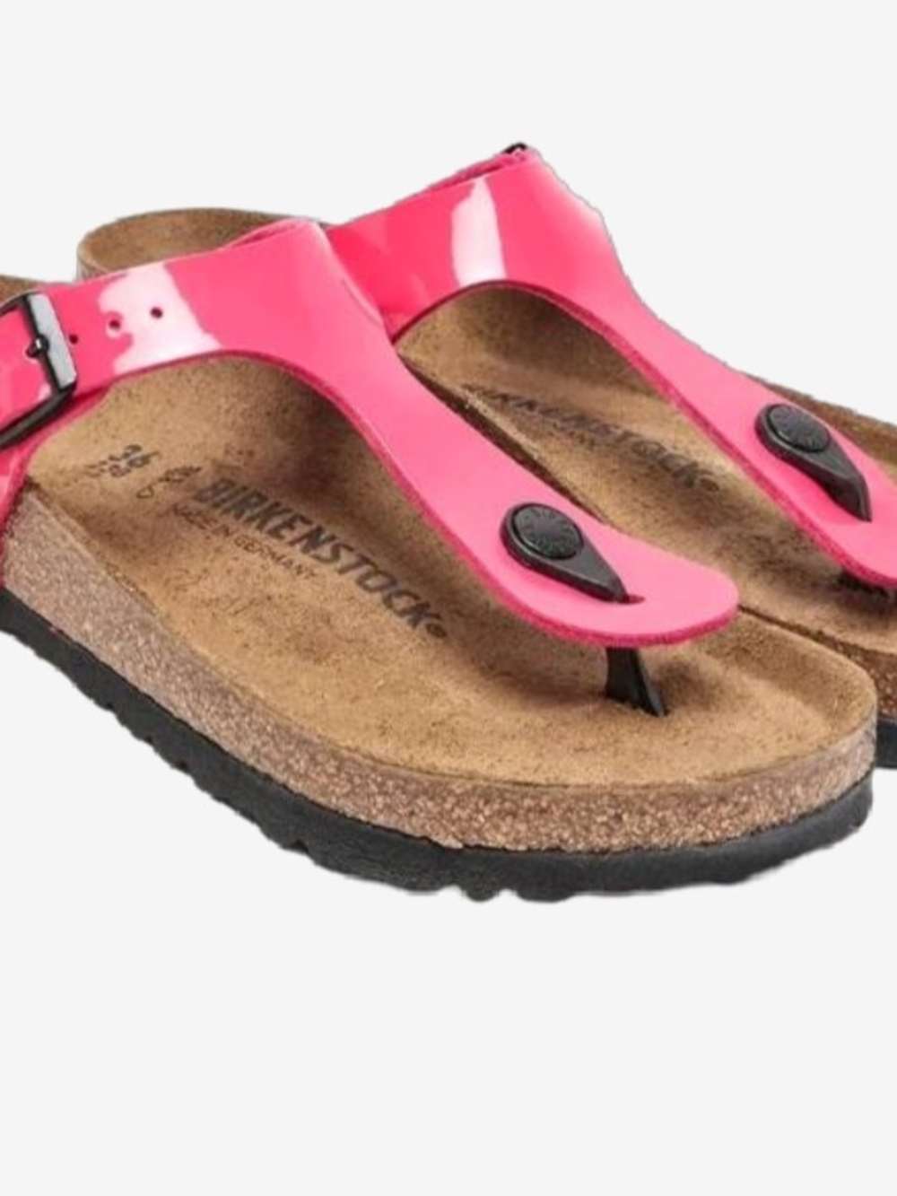 Birkenstock Gizeh Patent Sandals in Bright Pink (EU 36)